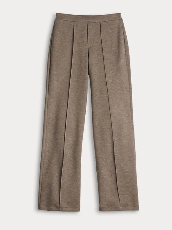 Simply Vera Vera Wang Taupe Knit Wide-Leg Pants Women L - Picture 2 of 6